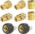 Pressure Washer Adapter Set, Quick Disconnect Kit With M22 Metric Male Thread Quick Connector, M22 Swivel to 3/8&