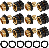 3/4 Inch Garden Hose Quick Connect, Quick Connect Garden Hose Fittings, Male and Female Water Quick Release Hose Connector (6 Pack)