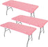 3 Pcs Plastic Picnic Table Cover Checkered Tablecloth Fitted Rectangular Table Cloth 30 x 72 Inch Vinyl Waterproof Flannel Backed with Elastic Rim for Indoor Outdoor Picnic Party