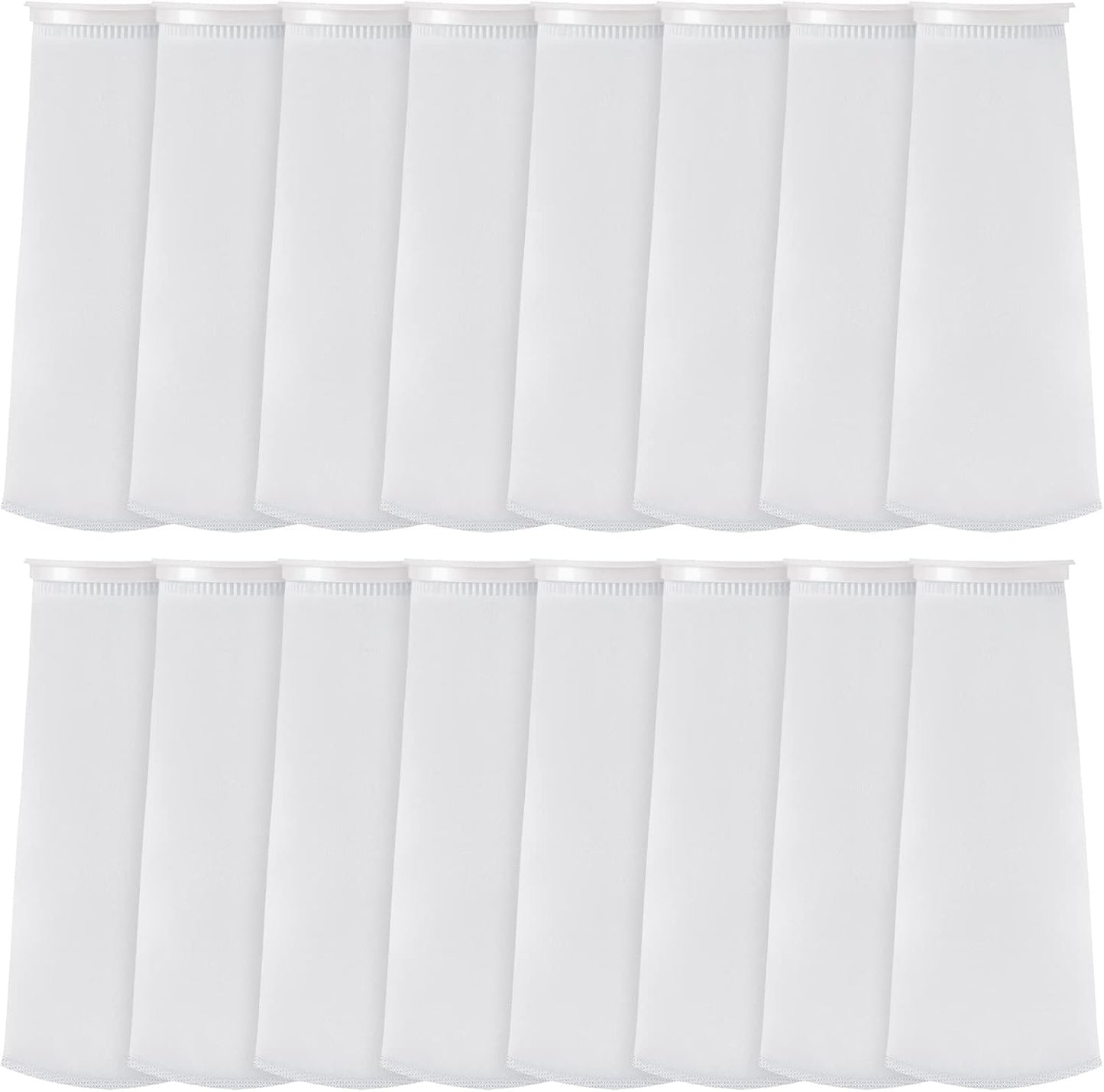 16 Pack 4 Inch Ring Filter Socks 200 ?m Aquarium Bags 4 Inch Ring by 15 Inch Long Socks for Fish Tank Freshwater Saltwater Aquariums