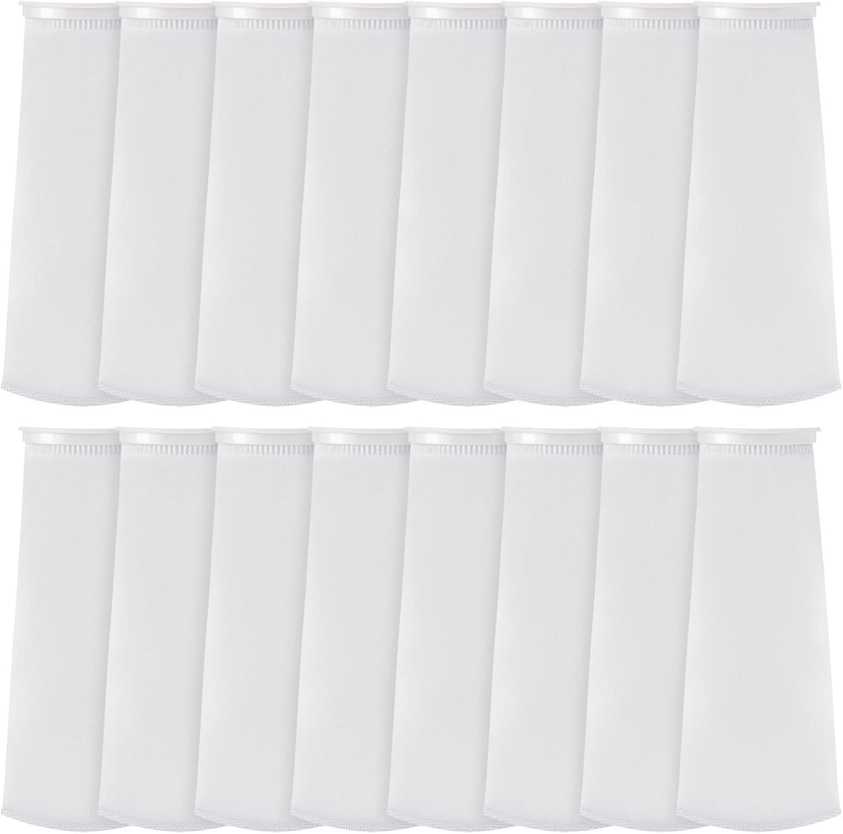 16 Pack 4 Inch Ring Filter Socks 200 ?m Aquarium Bags 4 Inch Ring by 15 Inch Long Socks for Fish Tank Freshwater Saltwater Aquariums