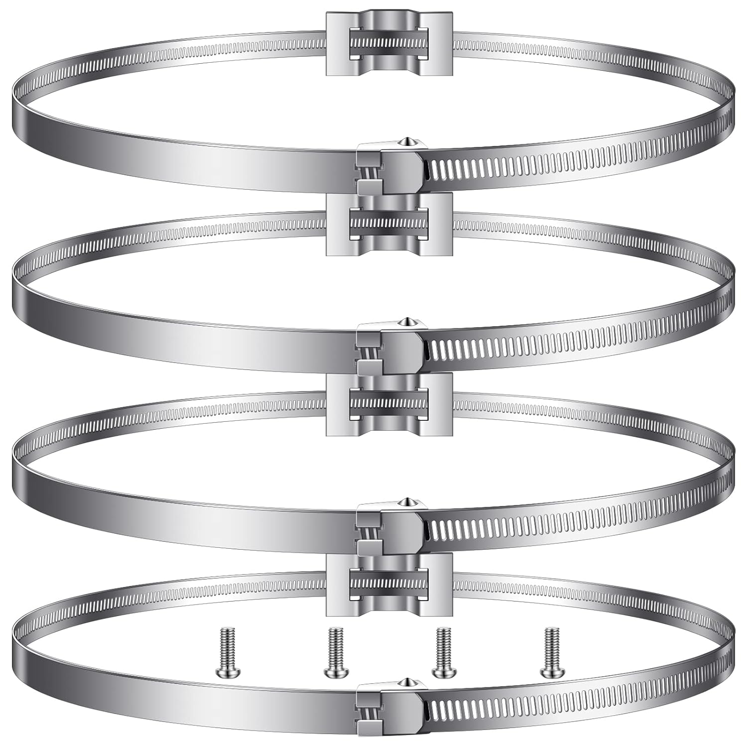 16 Pack Sign Mounting Bracket for Larger Adjustable Pole Clamp Road Street Sign Band Clip 4 to 15" Metal Street Mounting Hardware Propane Tank Bracket for Round Square Telephone Pole Rod