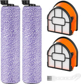 WDB1F2 Replacement Brushroll & Filter Bundle Compatible with Shark Hydrovac WD101 WD201 WD100 WD200 AW201 WD200C WD201C WD101C HydroVac XL 3-in-1 Vacuum Cleaner,Compare Parts WDB1, WDB2, WDFF1, WDFF2