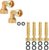 90 Degree Hose Elbow Connectors + 4" Adjustable Twist Hose Nozzle