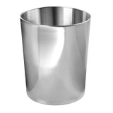 Round Metal Small 1.7 Gallon Recycle Trash Can Wastebasket, Garbage Container Bin for Bathrooms, Kitchen, Bedroom, Home Office - Durable Stainless Steel - Mirri Collection - Polished