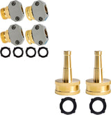 Garden Hose Repair Kit + 2 Inch Jet Sweeper Brass Nozzle
