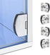4-Pack No-Drill Glass Door Hinges for Cabinets, Showcases, Wine Cabinets - Heavy Duty Zinc Alloy, Fits 5-10mm Glass Thickness, Matte Finish, Rust-Proof (Large)