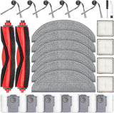 26 Pcs Replacement Kit for Q10 S5+ Robot Vacuum, 2 Main Brush, 4 HEPA Filter, 6 Mop Pads, 6 Side Brush, 6 Dust Bag,1 Cleaning Brush and 1 Screwdriver