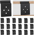 20 Pack Slatwall Metal Plate Mount Backplate Mounting Adapter to Make Items Slatwall Compatible Heavy Duty Steel Bracket with 4 Pre-Drilled Holes Backplate for Secure Display (Black)