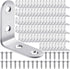 100 Pcs L Shaped Bracket Corner Brace Stainless Steel 90 Degree Corner Brace Heavy Duty Right Angle Bracket for Wood Furniture Chair Drawer Cabinet with Screws (1.57 x 1.57 Inch)