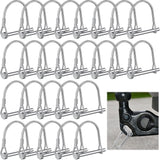 30 Pcs Arch Trailer Coupler Pin 3/16" x 1.97" Safety Shaft Locking Pin Heavy Duty Hitch Pins Carbon Steel Trailer Gate Pin for Wagons Towing Farm Garden Lawn PTO and Hitches