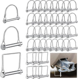 40 Pcs 1/4'' x 2-3/4" D Shape Arch Trailer Coupler Pin 3/8'' x 2-27/32'' Arch Shaft Locking Pin 5/16'' x 2-13/16'' Square Safety Trailer Hitch Pin for Garden Farm Lawn Wagons Towing Hitches