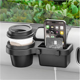 Car Window Multifunctional Storage Organizer, Vehicle Door Side Hanging Storage Rack with Cup Holder, Auto Window Mount Organizer for Cell Phone Earphone Key Water Cup