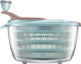 Salad Spinner, 4.24 Quart Lettuce Spinner with Double Drainage Holes, Salad Dryer for Washing, Spinning, and Draining Greens, Fruits, and Vegetables