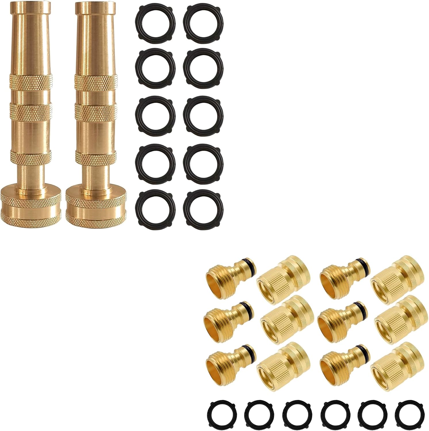 4" Twist Hose Nozzle + Garden Hose Quick Connector