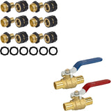 Garden Hose Quick Connector + Shut Off Ball Valve