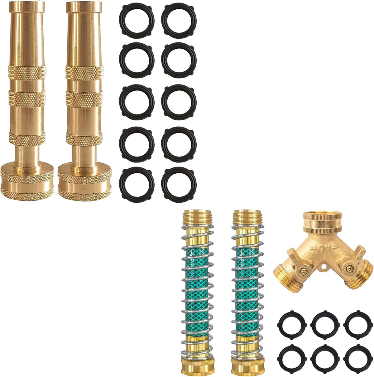 4" Twist Hose Nozzle + 2 Way Hose Splitter with Hose Extension