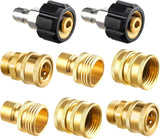 Pressure Washer Adapter Set, Quick Disconnect Kit, M22 14 mm Quick Connect Swivel to 3/8'' Quick Connect Fittings, 3/4" to Quick Release