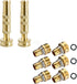Heavy-Duty Brass Adjustable Twist Hose Nozzle Garden Hose Repair Connector with Clamps