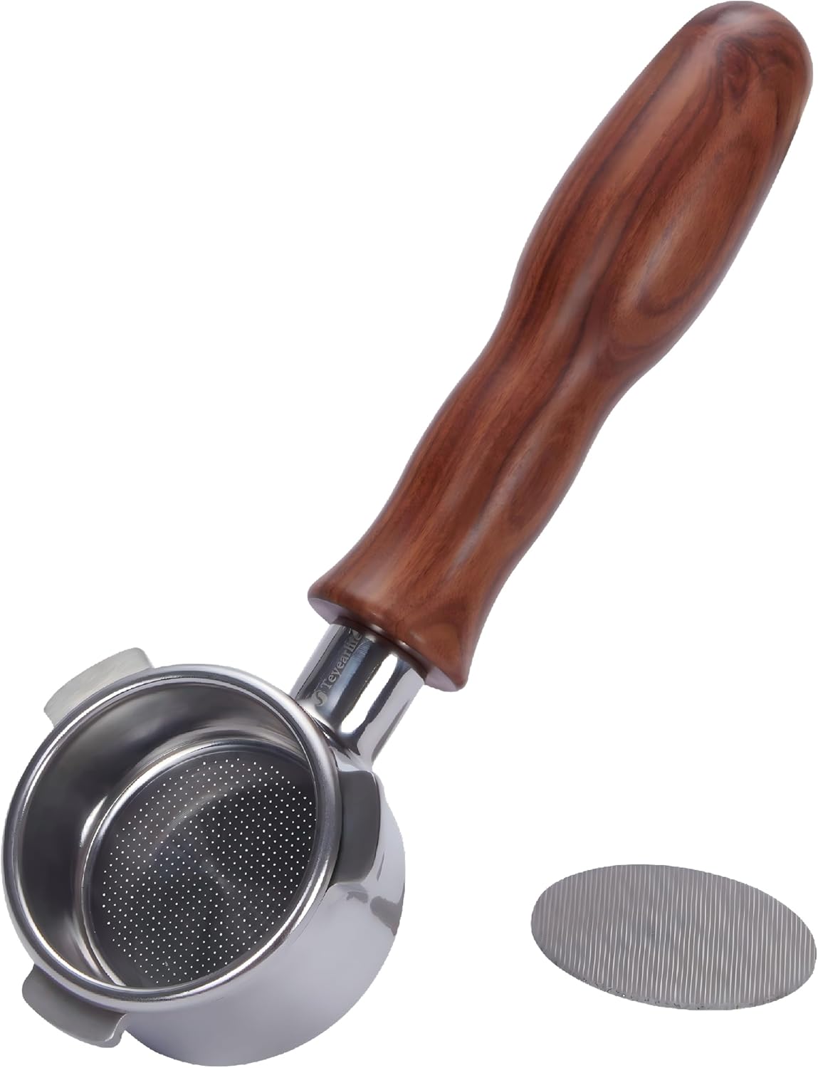 54mm Bottomless Portafilter for Breville Barista Express Pro Touch Infuser Espresso Accessorie made of Stainless steel and solid wood