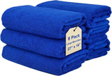 Cleaning Wash-Cloth Towels - Large 27" x 16" Microfiber Rags - Highly Absorbent, Lint Free Streak Free for House, Kitchen, Car, Window Detailing Reusable Shop Towels (6-Pack, Royal Blue)