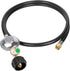 3.5 Feet Universal Gas Grill Regulator and Hose with Gauge, Replacement for Patio Heater, Weber, Charbroil, Nexgrill and Other Propane BBQ Grill, Fire Pit