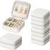 Travel Jewelry Case - 6 Pack Small Jewelry Travel Organizer Box, Compact Bridesmaid Gift - Mini Storage Case
