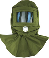 Sand Blasting Hood Cap, Shawl Cap Sandblasting Mask Anti Dust/Wind Sandblasting Tool Mask,Cut/Scratch/Heat Resistant Neck Protector, Green