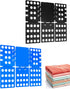 PP Composite Folding Board, 2 Pack Folding Clothes Board - Black + Blue, One-Hand Operation Laundry Folding Tool, Non-Slip Silicone Buckles, T Shirt Folder, Laundry Folders for All Garments