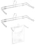 2-Pack T-Shirt Bag Rack Wall Mount, Chrome-Plated Metal T-Shirt Retail Bag Holders, 12-Inch Width, 6" Arm, Easy Install Bag Holder for Retail and Checkout Counters