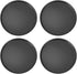 16-Inch Round Non-Slip Serving Trays – 4 Pack Rubber Surface Plastic Tray Set for Restaurant, Café & Bar