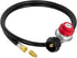 0-20 PSI Adjustable Propane Regulator and Hose with Brass Adapter, 5 Feet Gas Burner Hose Replacement for Turkey Fryer, Fish Cooker, Fire Pit, Forge and more