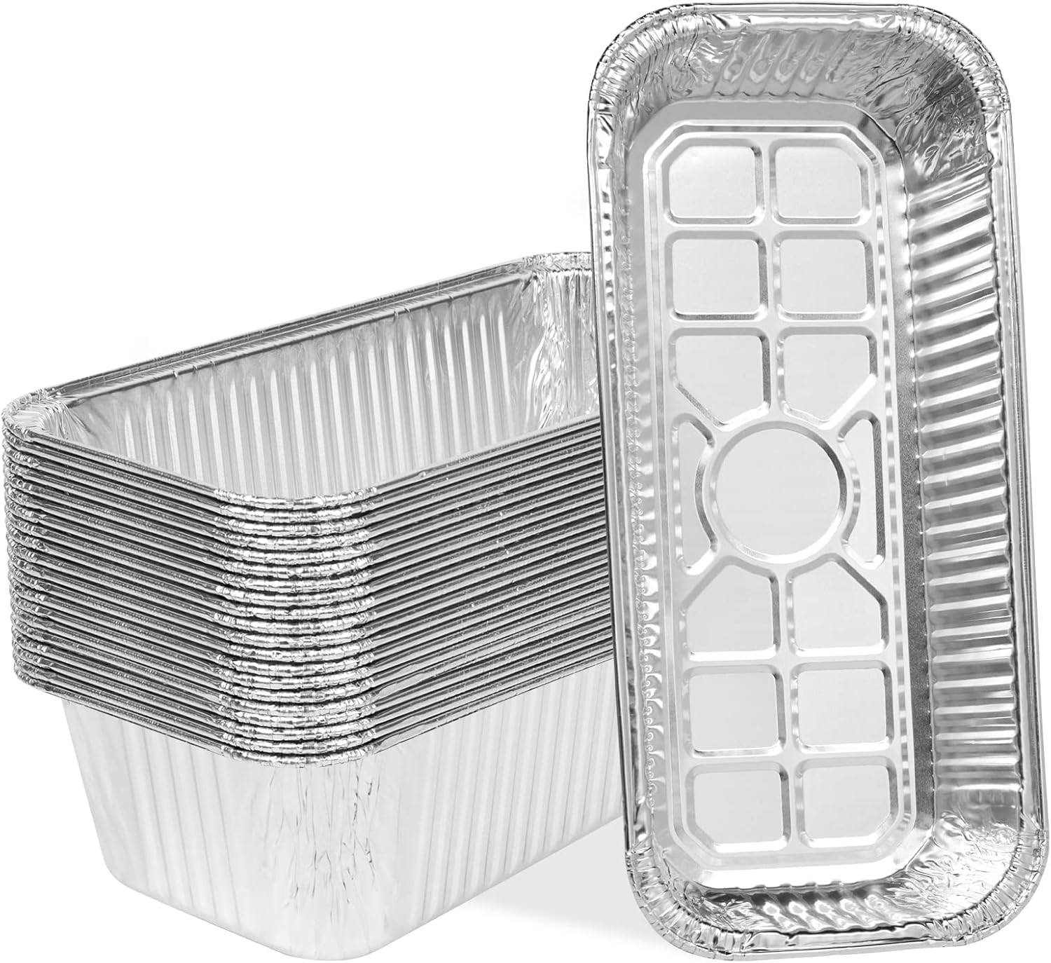 20-Pack Grill Drip Pans for Weber SmokeFire, Summit, Genesis Series, 11 x 5 Inch Disposable Aluminum Foil Grease Tray Liners