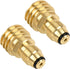 POL to QCC1 Propane Tank Adapter - Old to New, 100 lb LP Tank Valve to Type-1 Fitting, Solid Brass, 2 Pack