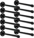 12 Set 12 Inch Industrial Pipe Clothing Rack with Screws Set Wall Mounted Industrial Pipe Clothes Bar Closet Poles for Hanging Clothes Black Clothes Hanging Rod for Retail Boutique Display