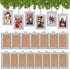 50 Pcs Metal Christmas Photo Frame Ornaments Bulk 2 x 3 Inch Heavy Duty Reusable Small Frame Decorations for Xmas Tree Home Indoor Outdoor Decor Gifts (Vertical,Silver)