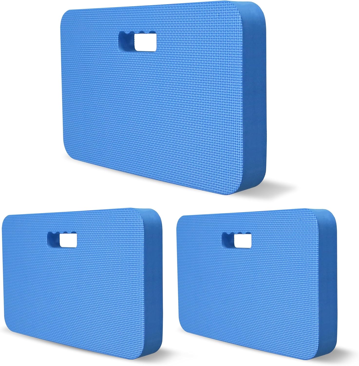 3-Pack Garden Kneeling Pad - For Gardening, Baby Bath, Yoga, Pilates, Exercise, Blue