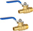 (Pack of 2)  Cold Expansion Pex-A 1/2-inch X 1/2 Inch Male MPT Brass Shut-off Ball Valve for Pex-A Pipe Connection, ASTM F1960, Blue Lever, cUPC Certified,(VALVE445)