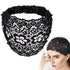Boho-chic Crystal Pearl Embellished Wide Headbands, 2025 New Vintage High Cranium Artificial Pearls Hairband Pearl Hair Hoop with Teeth Hoop (Black, One Size)