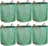 6-Pack 72 Gallon Yard Waste Bags, Reusable Heavy Duty Collapsible Garden Leaf Bags with Plastic Ring, Stand-Up Yard Waste Bin for Leaves, Lawn Debris & Grass Clippings