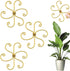 Plant Stem Support Set, 2025 New Reusable Plastic Climbing Plant Support Plant Trellis 3/6 Pcs, Upgrade Climbing Houseplant Support Stakes for Indoor Plants Stem Holder (3, Flower Goldern)