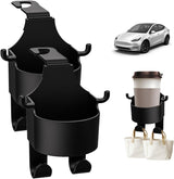 Multifunctional Hook for Car Seat Back, 2024 New 3 in 1 Car Hook Backseat Cup Holder for Car Fits Universal Vehicle, Upgrade Multifunction Seat Cup Holder Hook for Car Cup Holder (2)