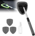 Microfiber Car Windshield Cleaner Tool, 2025 Upgrade Car Window Cleaner Windshield Cleaner Inside Glass Wiper Kit, Reusable Washable Microfiber Pads and Extendable Handle (Black)