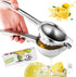 Handheld Lemon Squeezer, 2025 New Stainless Steel Lemon Lime Squeezer Citrus Juicer, Upgrade Heavy Duty Solid Metal Squeezer Bowl Solid Metal Hand Juicer (1, Sliver)