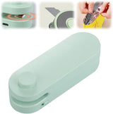 Mini Bag Sealer, 2025 Upgrade Portable Handheld Vacuum Food Sealer Bag Sealing Machine, New 4 In 1 Bag Cutter and Sealer USB Rechargeable Bag Sealer for Plastic Bags Snack Bags (Green)