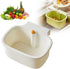2025 New Suction Cup Sink Corner Rack, Automatic Dumping Suction Cup Press Sinks Drainer Basket, Upgrade Corner Sink Trash Catcher for Food Waste Faucet Sponge Storage Rack (White)