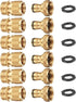 Garden Hose Quick Connector, Solid Brass 3/4 Inch Thread Fitting No-Leak Water Hose Female and Male Easy Connect (6 Sets)