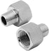 Stainless Steel NPT Reducer Adapter 1 Female to 1/2 Male Threaded Reducing Pipe Fittings Adaptor(Pack of 2)