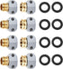 Aluminum garden hose repair connectors with zinc clamps