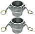 Aluminum Cam Lock Fittings (Part D) Cam and Groove Hose Fitting, 1-1/2" Female Coupler x 1-1/2" Female NPT Threaded Adapter